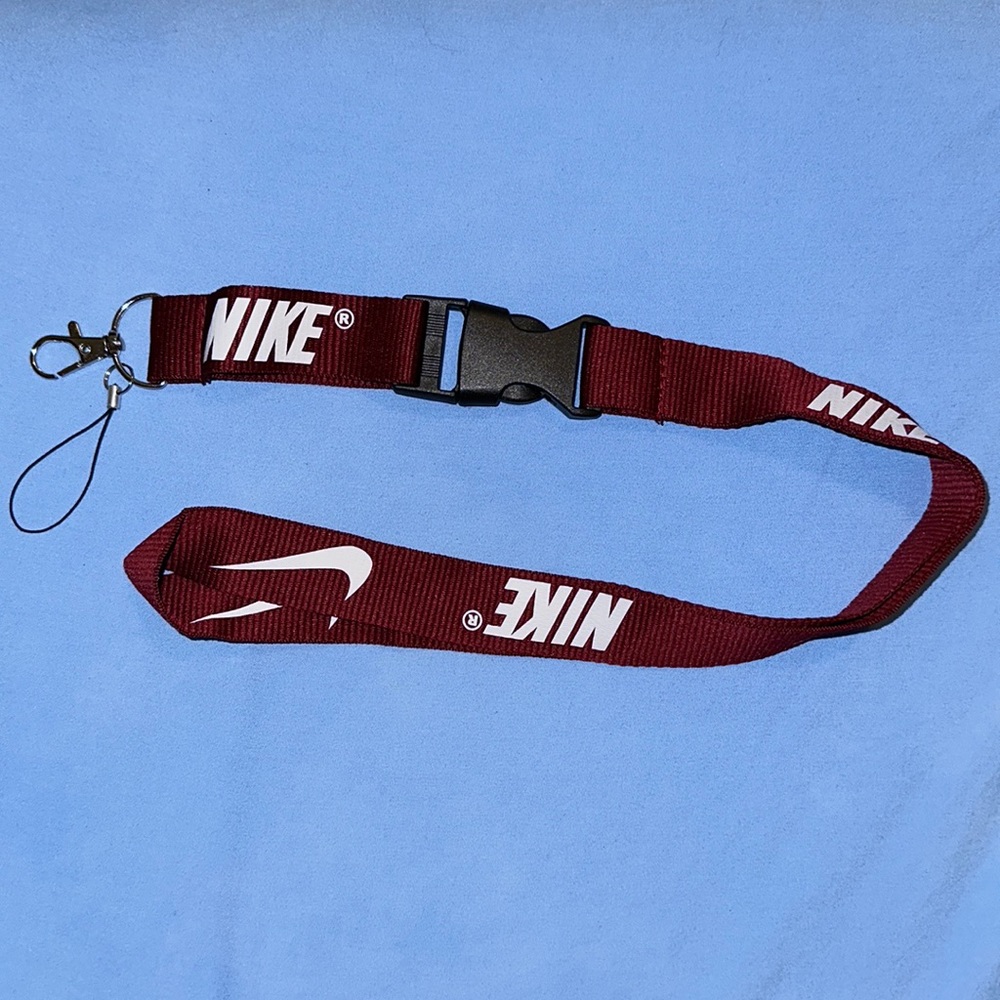 Maroon Nike lanyard